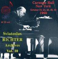 Sviatoslav Richter Archives Vol.10: 5 Carnegie Hall Recitals, 1960