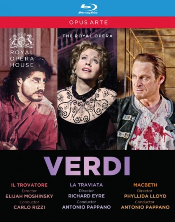 Verdi - Il trovatore, La traviata, Macbeth (Blu-ray) | Opus Arte OABD7208BD