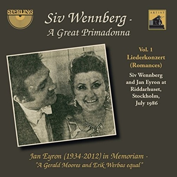 Siv Wennberg: A Great Primadonna Vol.1 - Lieder Concert (Romances) | Sterling CDA1689