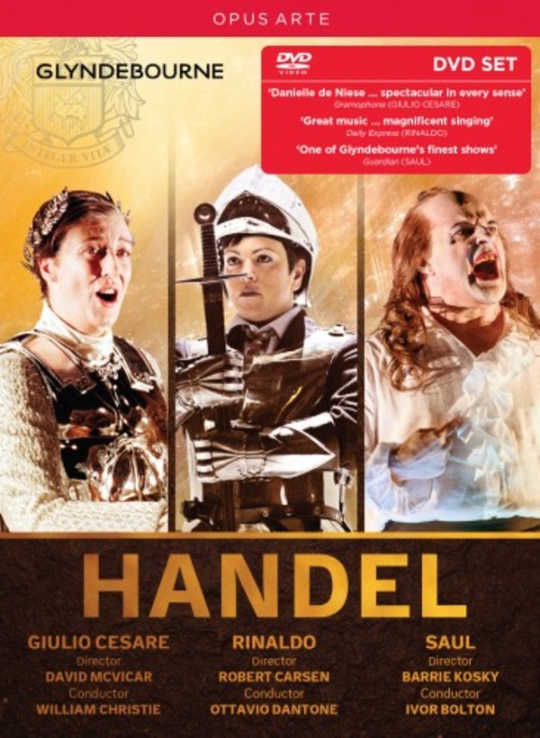 Handel - Giulio Cesare, Rinaldo, Saul (DVD) | Opus Arte OA1225BD