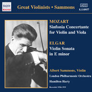 Sammons plays Mozart, Elgar, Nachez, Schubert, Dvorak, Massenet & Sammons | Naxos - Historical 8110957