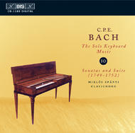 C.P.E. Bach Solo Keyboard Music Volume 10 | BIS BISCD1189