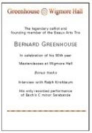 Greenhouse At The Wigmore Hall | Cello Classics CC1901