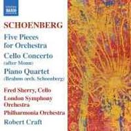 Schoenberg - Five Pieces, Cello Concerto, etc | Naxos 8557524