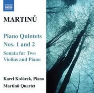 Martinu - Piano Quintets Nos 1 & 2, Sonata for Two Violins and Piano  | Naxos 8557861