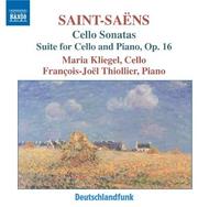 Saint-Saens - Cello Sonatas 1 and 2, Suite for cello and piano Op 16 | Naxos 8557880