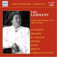 Lotte Lehmann: Lieder Recordings Vol.6 (1947 and 1949) | Naxos - Historical 8111097