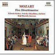 Mozart - Five Divertimentos | Naxos 8553585