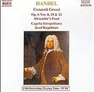 Handel - Concerti Grossi, Alexanders feast | Naxos 8550158
