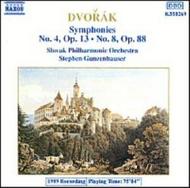 Dvork - Symphony Nos.4 & 8 | Naxos 8550269