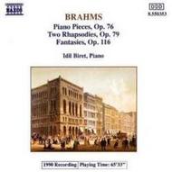 Brahms - Piano Pieces Opp.76, 79 & 116 | Naxos 8550353