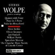 Stefan Wolpe - Quintet with Voice, etc | Bridge BCD9043
