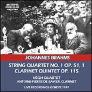 Brahms - String Quartet No.1, Clarinet Quintet | Archipel ARPCD0287
