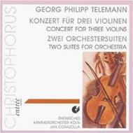 Telemann - Concerto for 3 violins, 2 Orchestral Suites