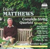 David Matthews - String Quartets Vol.1   | Toccata Classics TOCC0058