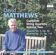 David Matthews - Complete String Quartets Vol.2 | Toccata Classics TOCC0059