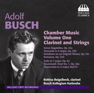 Adolf Busch - Chamber Music Vol.1: Clarinet and Strings | Toccata Classics TOCC0085