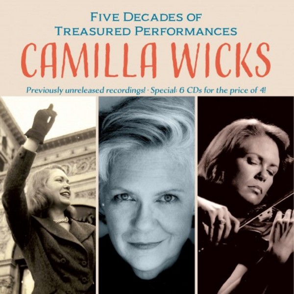 Camilla Wicks: Five Decades of Treasured Performances | Music & Arts MACD1282