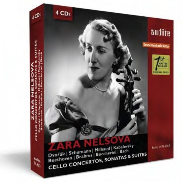 Zara Nelsova: Cello Concertos, Sonatas & Suites | Audite AUDITE21433