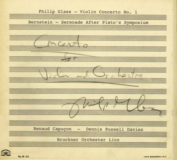 Glass - Violin Concerto no.1; Bernstein - Serenade