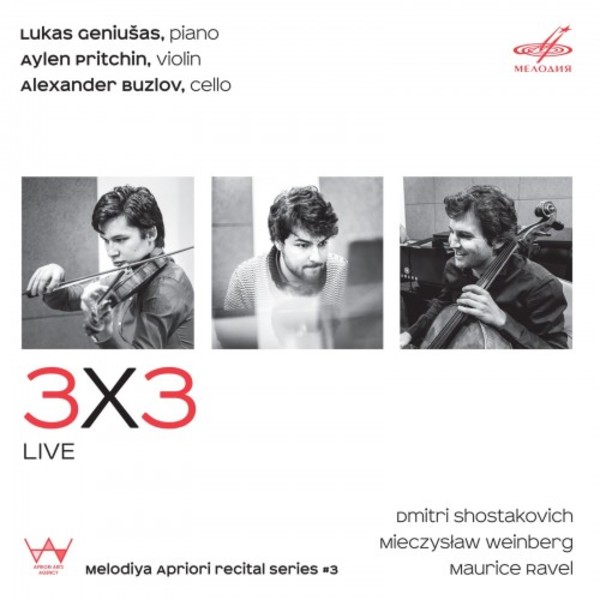 3x3 Live: Piano Trios by Shostakovich, Weinberg & Ravel | Melodiya MELCD1002491