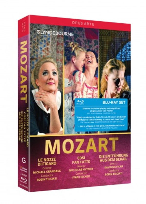 Mozart - Le nozze di Figaro, Cosi fan tutte, Die Entfuhrung aus dem Serail (Blu-ray)
