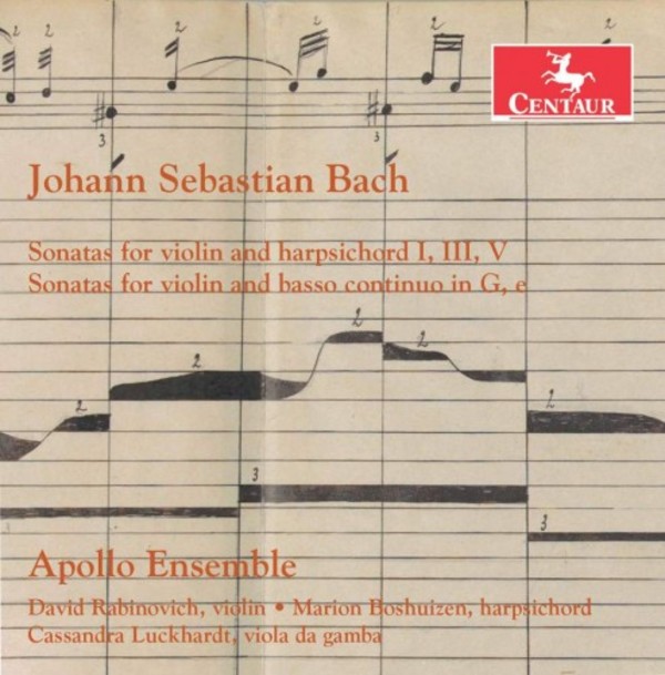 JS Bach - Violin Sonatas | Centaur Records CRC3527