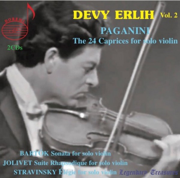 Devy Erlih Vol.2: Paganini - 24 Caprices; Bartok, Jolivet, Stravinsky | Doremi DHR80712