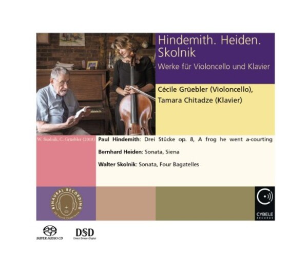Hindemith, Heiden, Skolnik - Works for Cello and Piano | Cybele CYBELESACD361804