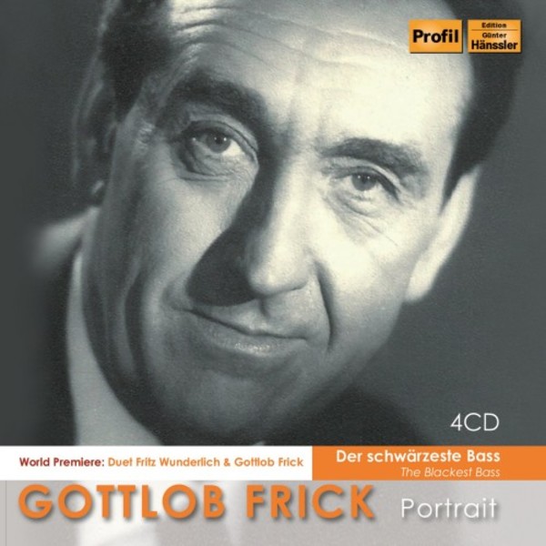 Gottlob Frick Portrait: The Blackest Bass | Haenssler Profil PH18047