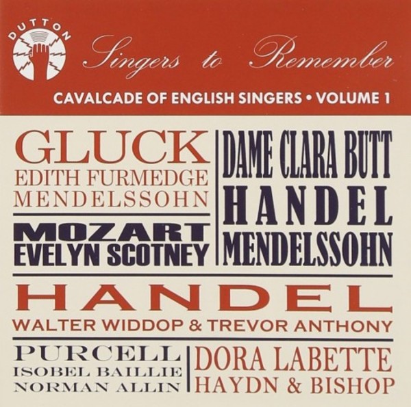 Cavalcade of English Singers vol.1