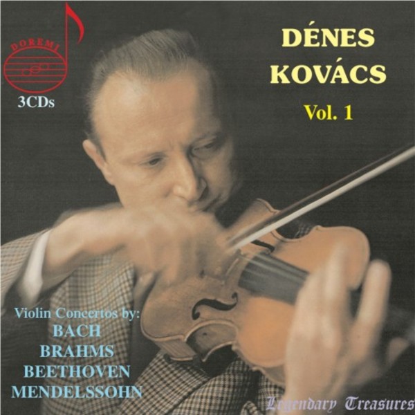 Denes Kovecs Vol.1: Violin Concertos by Bach, Brahms, Beethoven & Mendelssohn | Doremi DHR81013