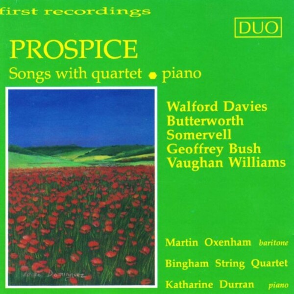Prospice: Songs with Quartet and Piano by Walford Davies, Butterworth, Somervell etc. | Meridian DUOCD89026
