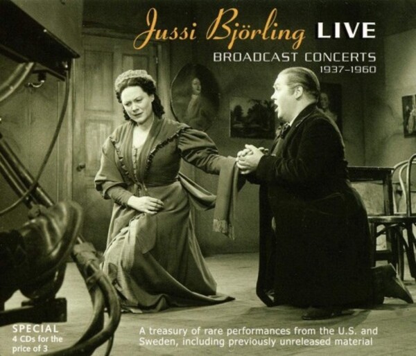 Jussi Bjorling Live: Broadcast Concerts 1937-1960 | Music and Arts WHRA6036