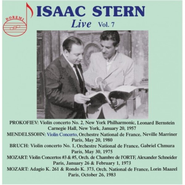 Isaac Stern Live Vol.7: Prokofiev, Mendelssohn, Bruch & Mozart - Violin Concertos | Doremi DHR81412