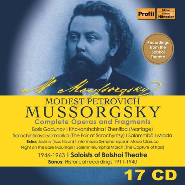 Mussorgsky - Complete Operas and Fragments | Haenssler Profil PH21002