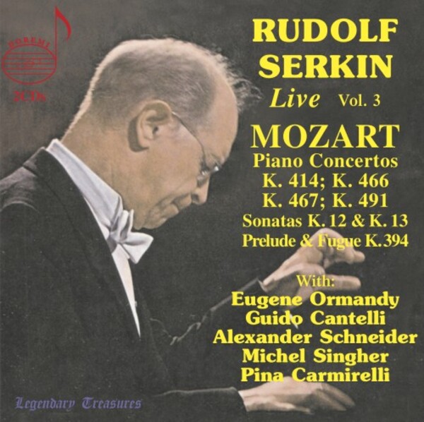 Rudolf Serkin Live Vol.3: Mozart - Piano Concertos, Sonatas, Fantasia & Fugue | Doremi DHR81689