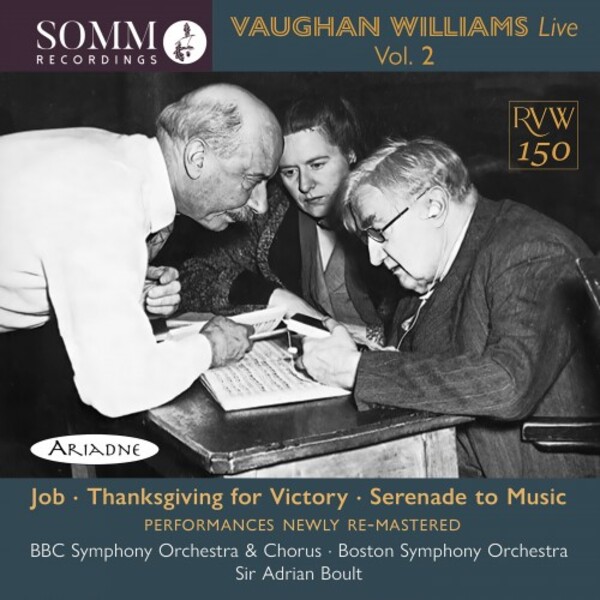 Vaughan Williams Live Vol.2: Job, Serenade to Music, Thanksgiving for Victory | Somm ARIADNE5018