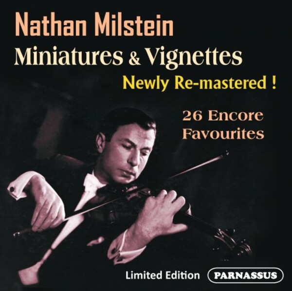Nathan Milstein: Miniatures, Vignettes - 26 Encore Favourites | Parnassus PACL95013