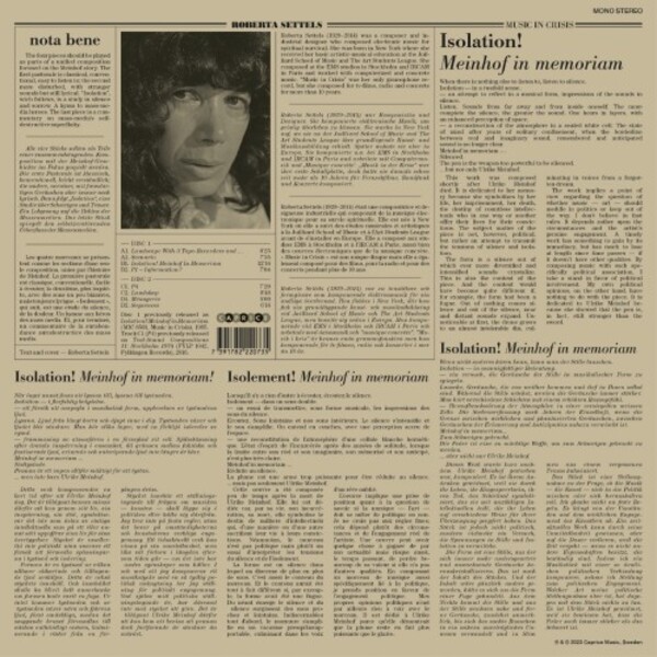 Settels - Music in Crisis (Vinyl LP) | Caprice CAP22073