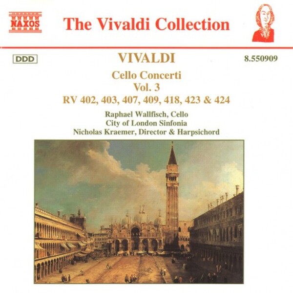 Vivaldi - Cello Concertos vol. 3 (USED) | Naxos 8550909 Vivaldi - Cello Concertos vol. 3 (USED) | Naxos 8550909