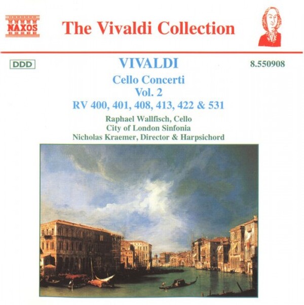 Vivaldi - Cello Concertos vol. 2 (USED) | Naxos 8550908 Vivaldi - Cello Concertos vol. 2 (USED) | Naxos 8550908