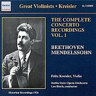 Beethoven/Mendelssohn - Violin Concertos, Bach - Adagio from Sonata no.1 | Naxos - Historical 8110909