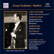 Heifetz plays Vieuxtemps, Saint-Saens, Sarasate & Waxman | Naxos - Historical 8110943