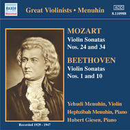 Mozart/Beethoven - Violin Sonatas | Naxos - Historical 8110988