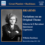 Brahms - Solo Piano Works | Naxos - Historical 8111041