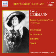 Lotte Lehmann - Lieder Vol 2