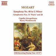 Mozart - Symphonies 28, 31 & 40 | Naxos 8550164
