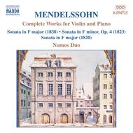 Mendelssohn - Complete Works For Violin & Piano | Naxos 8554725