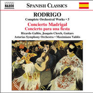Rodrigo - Concierto Madrigal, Concierto para una Fiesta (Complete Orchestral Works, vol. 5) | Naxos 8555842